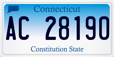 CT license plate AC28190