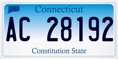 CT license plate AC28192
