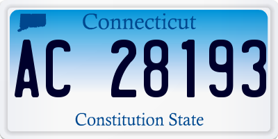 CT license plate AC28193