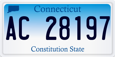 CT license plate AC28197