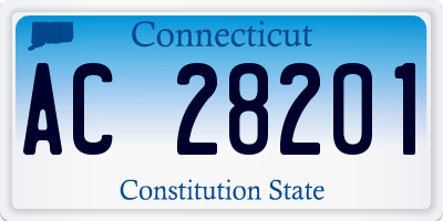 CT license plate AC28201