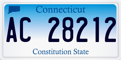 CT license plate AC28212