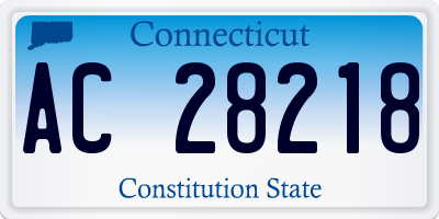 CT license plate AC28218