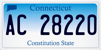 CT license plate AC28220