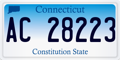 CT license plate AC28223