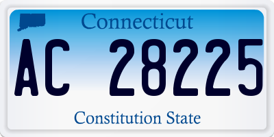 CT license plate AC28225