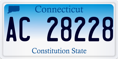 CT license plate AC28228
