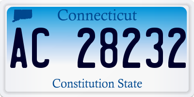 CT license plate AC28232