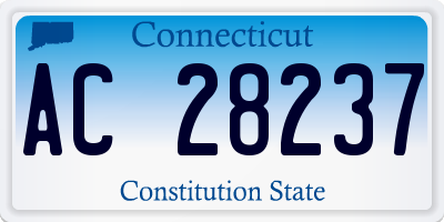 CT license plate AC28237