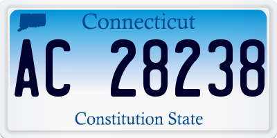 CT license plate AC28238