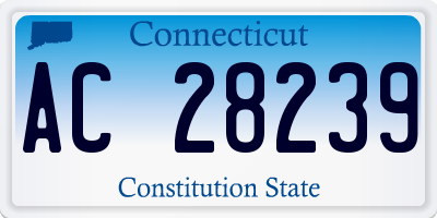 CT license plate AC28239