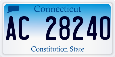 CT license plate AC28240