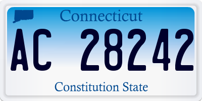 CT license plate AC28242