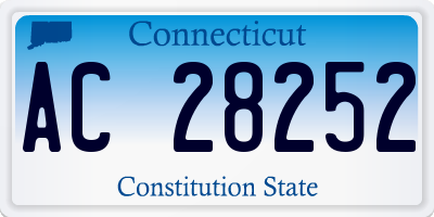 CT license plate AC28252