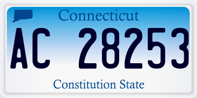 CT license plate AC28253