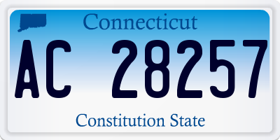 CT license plate AC28257