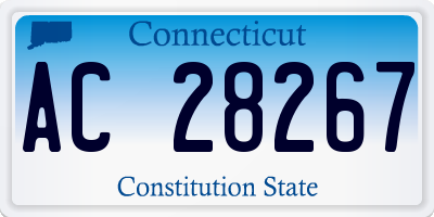 CT license plate AC28267