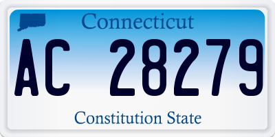 CT license plate AC28279