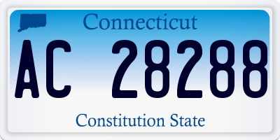 CT license plate AC28288