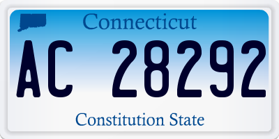 CT license plate AC28292