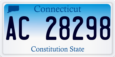 CT license plate AC28298