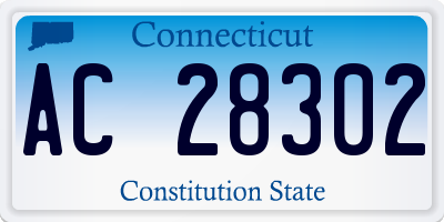 CT license plate AC28302