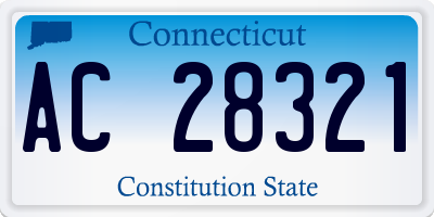 CT license plate AC28321