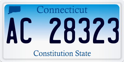 CT license plate AC28323