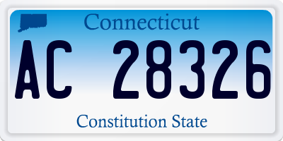CT license plate AC28326