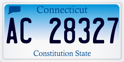 CT license plate AC28327