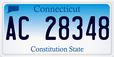 CT license plate AC28348