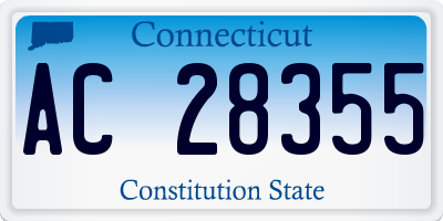 CT license plate AC28355