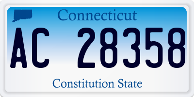 CT license plate AC28358