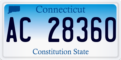 CT license plate AC28360