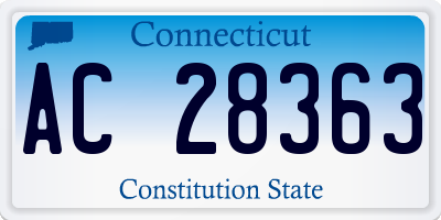 CT license plate AC28363