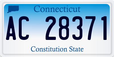 CT license plate AC28371