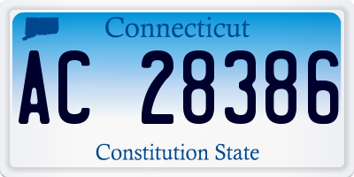 CT license plate AC28386