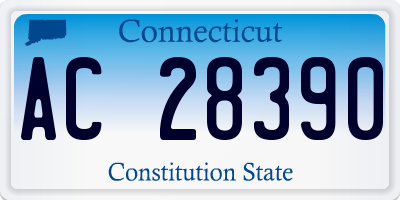 CT license plate AC28390