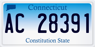 CT license plate AC28391