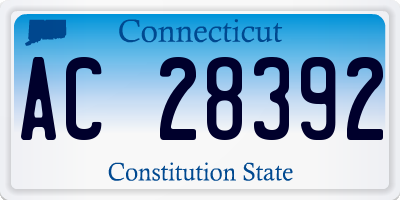 CT license plate AC28392