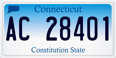 CT license plate AC28401