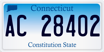 CT license plate AC28402
