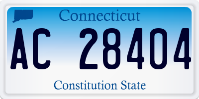 CT license plate AC28404