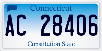 CT license plate AC28406