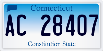 CT license plate AC28407