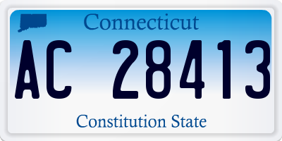 CT license plate AC28413