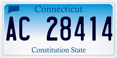 CT license plate AC28414