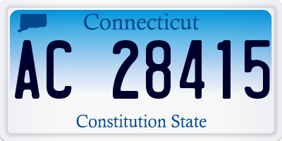 CT license plate AC28415