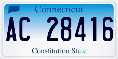 CT license plate AC28416