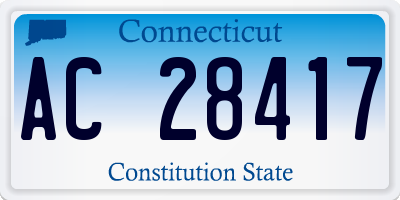 CT license plate AC28417